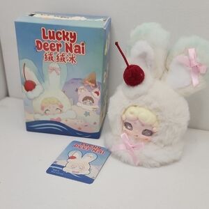 (J5) Lucky Deer Nai Labubu Plush Keychain With Card